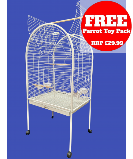 Parrot-Supplies Jacksonville Top Opening Parrot Cage White